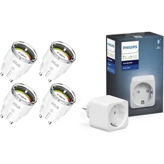 NOUS A1Z Zigbee Steckdose & Philips Hue Smart Plug weiß, smarte Steckdose, kompatibel mit Amazon Alexa, 1-er Pack