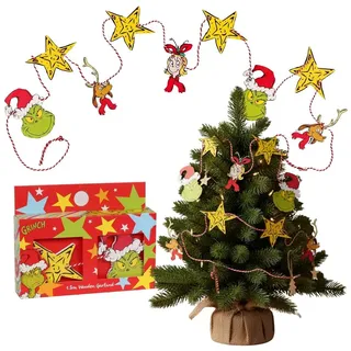 Sarcia.eu Girlanden Grinch Weihnachtsgirlande aus Holz, 1,8 m, für den Weihnachtsbaum