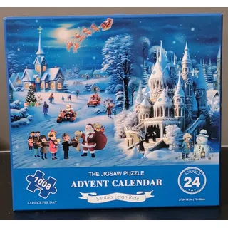 PUZZLE ADVENTSKALENDER , TOP ARTIKEL , 1008 TEILE  , GESCHENKIDEE, 24 X 42 TEILE