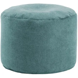 mokebo Pouf Stoff 50 x 30 x 50 cm Petrol/Blau