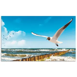 ARTland Küchenrückwand »Ostsee«, (1 tlg.), Alu Spritzschutz mit Klebeband, einfache Montage blau