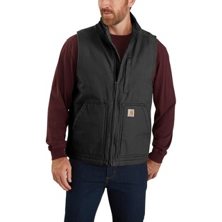 CARHARTT Herren, Weste, Washed Duck Schwarz, L