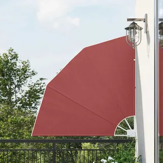 Faltbarer Balkonfächer Terracotta-rot 140×140 Cm