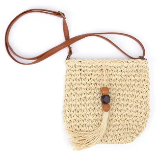 CHIC DIARY Kleine Strandtasche aus Stroh für Damen, gewebter Bast, Crossbody-Tasche für den Sommerurlaub, Stil 1, Einheitsgröße - Einheitsgröße