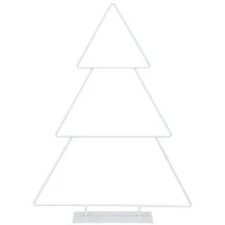 Posiwio Künstlicher Weihnachtsbaum Weihnachtsbaum Metall Weiß 41cm Skandi Deko modern weiß