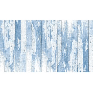 Outdoorteppich, Blau, Kunststoff, Holzoptik, rechteckig, 90x160 cm, leicht zusammenrollbar, reißfest, pflegeleicht, wasserabweisend, rutschfest, Teppiche & Böden, Teppiche, Outdoorteppiche