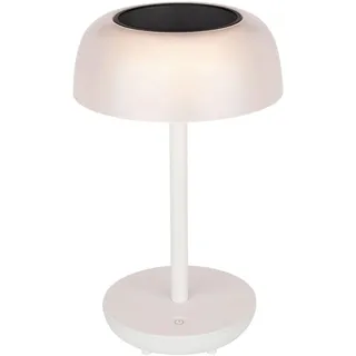 Ambia Garden Solarleuchte Oklahoma, Weiß, Kunststoff, 65 mm, halbrund, 29.1 cm, RoHS, CE, Touch-Schalter (on/off), tragbar, Ladeanzeige, aufladbar über Usb, Lampen & Leuchten, Außenbeleuchtung, Solarleuchten