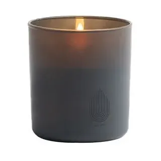 Uyuni LED Glas Stumpenkerze 9,2 x 10,2cm grau