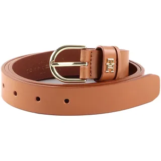 Tommy Hilfiger Damen Gürtel TH Timeless 2.5 Ledergürtel, Braun (Cognac), 130 - 130