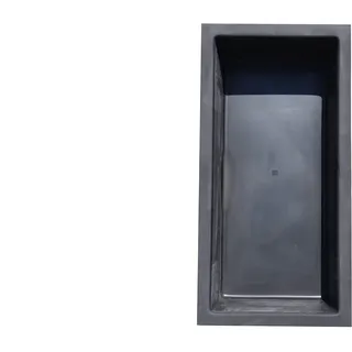 Wacredo GFK Rechteckbecken Schwarz 140 x 70 x 35cm Kneippbecken Teichbecken | Wasserspielbecken architektonisches Wasserbecken für Wasserspiel Glasfaser