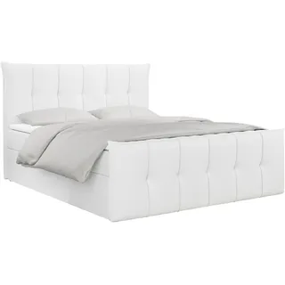 MKS Boxspringbett 120 x 200 cm H3 Weiß