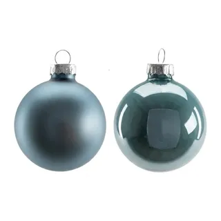 Trendline Weihnachtskugeln aus Glas Ø 60 mm dämmerungsblau 20 Stück