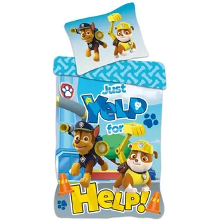 Procos, Kinderbettwäsche, Paw Patrol Hilfe! Bettlaken 140×200cm, 70×90 (200 x 140 cm, 90 x 70 cm)