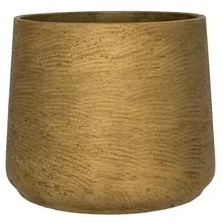 Finestgreen Patt Pflanzgefäß Gold XXL | Blumentopf für Innen- und Außenbereich, Frostfest, UV-Beständig, wasserdicht | Blumenkübel Betonoptik