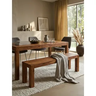 KADIMA DESIGN Sitzbank MUMBAI Braun 120 x 45 x 35 cm