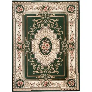Mazovia Orientteppich Orientalisch Vintage Teppich Kurzflor Wohnzimmerteppich Grün, 300 x 400 cm, Fußbodenheizung grün 300 x 400 cm