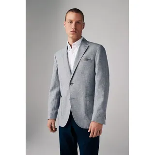Next Leinensakko Strukturiertes Sakko aus Leinen und Baumwolle (1-tlg) blau 60/62 (GB: 48R)