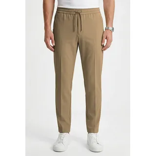 Boss Green Stretch-Hose BOSS GREEN "T Flex", Herren, Gr. 52, N-Gr, light, pastel grün334, Web, Obermaterial: 95% Polyester, 5% Elasthan, gerade, unten schmal lang, Hosen, Tapered-fit Hose mit elastischem Bund und Kordelzug