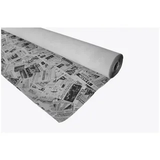 Dekorierte Papiertischdeckenrolle 1,20 x 100 m. - Farbe - Weiß Drücken Sie Schwarz