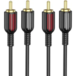 Borofone Kabel BL13 - 2RCA auf 2RCA - 1,5m Schwarz KP28006 - Schwarz