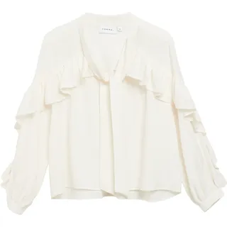 Comma, Langarmbluse beige 40