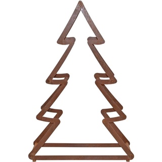 HOFMANN LIVING AND MORE Dekobaum Weihnachtsbaum, Weihnachtsdeko aussen, aus Metall, mit rostiger Oberfläche, Höhe ca. 95 cm braun