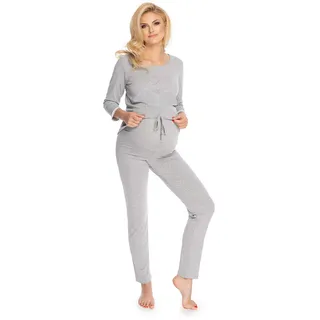 Selente Mummy Love Umstands-Schlafanzug (Made in EU) Pyjama/Nachtwäsche-Set für die Schwangerschaft und Stillzeit - S-M