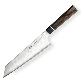 SUNCRAFT SXLBD-09 VG-10 Black Damascus Kiritsuke messer - Kern aus japanischem VG-10 Stahl zwischen 66 Schichten aus 2 rostfreien Damaststählen und ergonomischem Griff, Klinge 200 mm