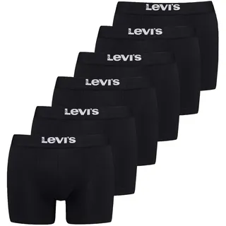 Levi's Solid Basic Boxer Brief 6er Pack Schwarz / Weiß XL