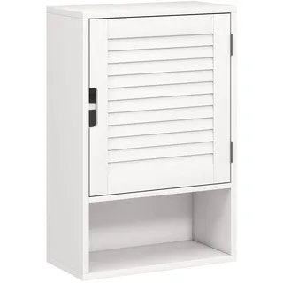 Homcom Badezimmerschrank Badschrank Hängeschrank 1-Tür 40x20x60 cm Weiß