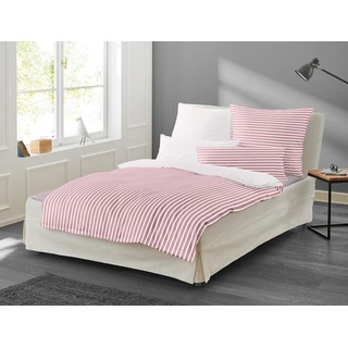 irisette Mako-Satin Bettwäsche Set Nora 8255 rosa 155x220 cm