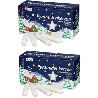 Ebersbacher Kerzenfabrik GmbH EWA raumbox Kerzen PYRAMIDENKERZEN weiß für Advents- & Weihnachtspyramiden | 100 Stück
