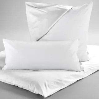Traumschlaf Feinflanell Kissenschutzbezug 80x80 cm - weiß