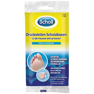 Scholl Druckstellen Schutzkissen - Druckschutz für die Füße, Ballenpolster für sofortige Druck- und Schmerzlinderung, extra weicher, doppelter Schaumstoff, waschbar und wiederverwendbar