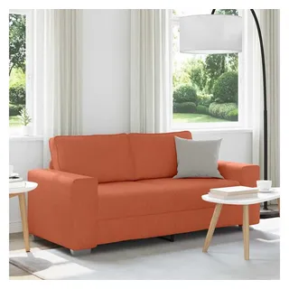 vidaXL Couch Cordstoff 2-Sitzer Rot/Orange