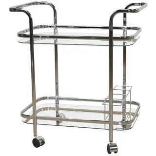 Mid.you Servierwagen, Chrom, Metall, Glas, Uni, 69x75x44 cm, einfacher Aufbau, Esszimmer, Barmöbel, Barwagen