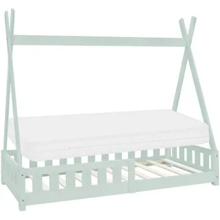ML-Design Hausbett Tipi 80 x 160 cm Kiefer mint
