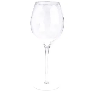 INNA-Glas Weinglas XXL Stielglas Roger, klar, 50cm, Ø17cm/Ø23cm, Glas weiß