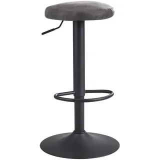FineBuy Barhocker 58 - 79 cm Rund Grau