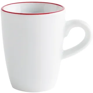 KAHLA 574732A69971C Pronto Line Espresso-Obertasse hoch 0,10 l Line cherry red | Espressotasse mit roter Linie aus Porzellan