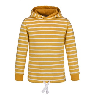 modAS Kapuzenpullover (1-tlg) Bretonisches Kinder Kapuzenshirt - Longsleeve gestreift aus Baumwolle gelb|weiß 86-92