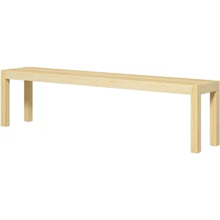 HOMCOM Sitzbank 3-Sitzer robuste Holzbank im Landhausstil Küchenbank bis 330 kg Kiefernholz in Naturfarbe für Esszimmer & Garten   Aosom.de
