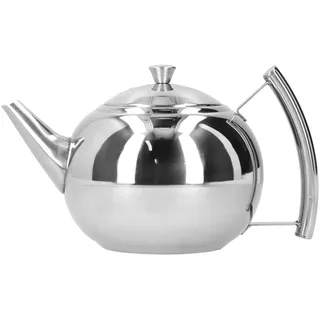 Uadme 1,5 l Edelstahl-Teekanne,kugelförmig,tropffreier Teekanne,glatter Wasserkessel-Behälter mit Teeblatt-Ei für die Herstellung verschiedener Arten von Tee