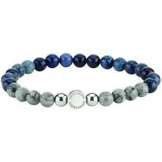 LIEBESKIND BERLIN Damen Beads Armband – Armschmuck aus Edelstahl und Halbedelsteinen - Schmuckstück und Talisman zugleich – elastisch, handgefertigt, modisch, vielseitig kombinierbar