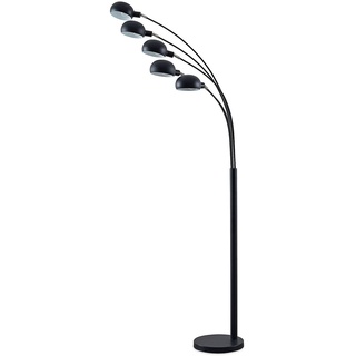 Lindby Stehlampe (Bogenleuchte) 'Jewa' (Modern) in Schwarz aus Metall u.a. für Wohnzimmer & Esszimmer (5 flammig, E14) - Stehleuchte, Standleuchte, Floor Lamp, Wohnzimmerlampe, Wohnzimmerlampe