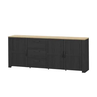 Möbel Kraft Sideboard 220 x 87 x 42 cm Weiß