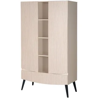 Schardt Kinderkleiderschrank Smile 2-türig Buche lackiert beige