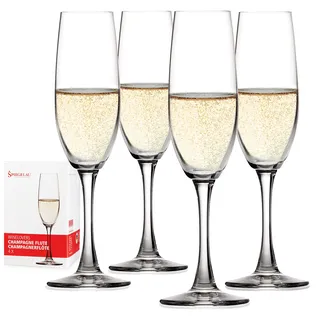 Spiegelau Champagnerkelch Set/4 Winelovers 4090187, Champagnerflöten aus Kristallglas, Sektgläser spülmaschinenfest