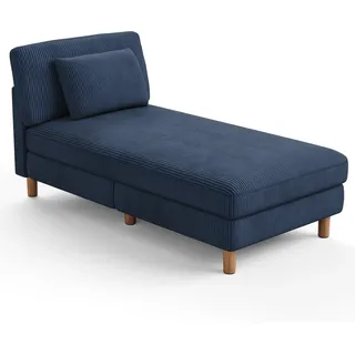Vesgantti Cord Chaise Lounge Sofa, gepolstertes schlafsessel mit Kissen, Schlafsofa perfekt für Wohnzimmer, Schlafzimmer, Büro, Kleiner Raum, werkzeuglose Montage, 158 * 83 * 84cm