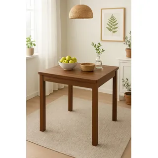 Esstisch ausziehbar Buche massiv Nussbaum Dekor 67–127 cm Esszimmertisch